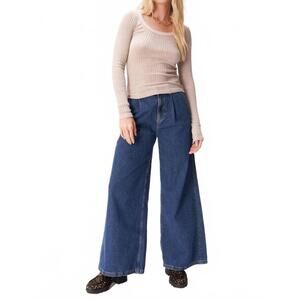 NEW PROJECT SOCIAL T rib scoop longsleeve tee in deep taupe